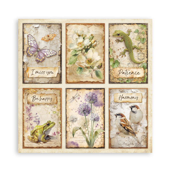 Stamperia ALL AROUND 8X8 SINGLE Faced Paper 22 SHEETS #SBBSXB25