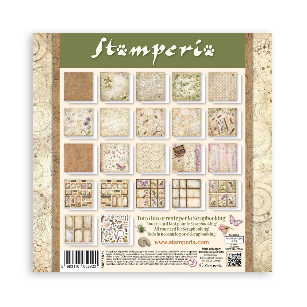 Stamperia ALL AROUND 8X8 SINGLE Faced Paper 22 SHEETS #SBBSXB25