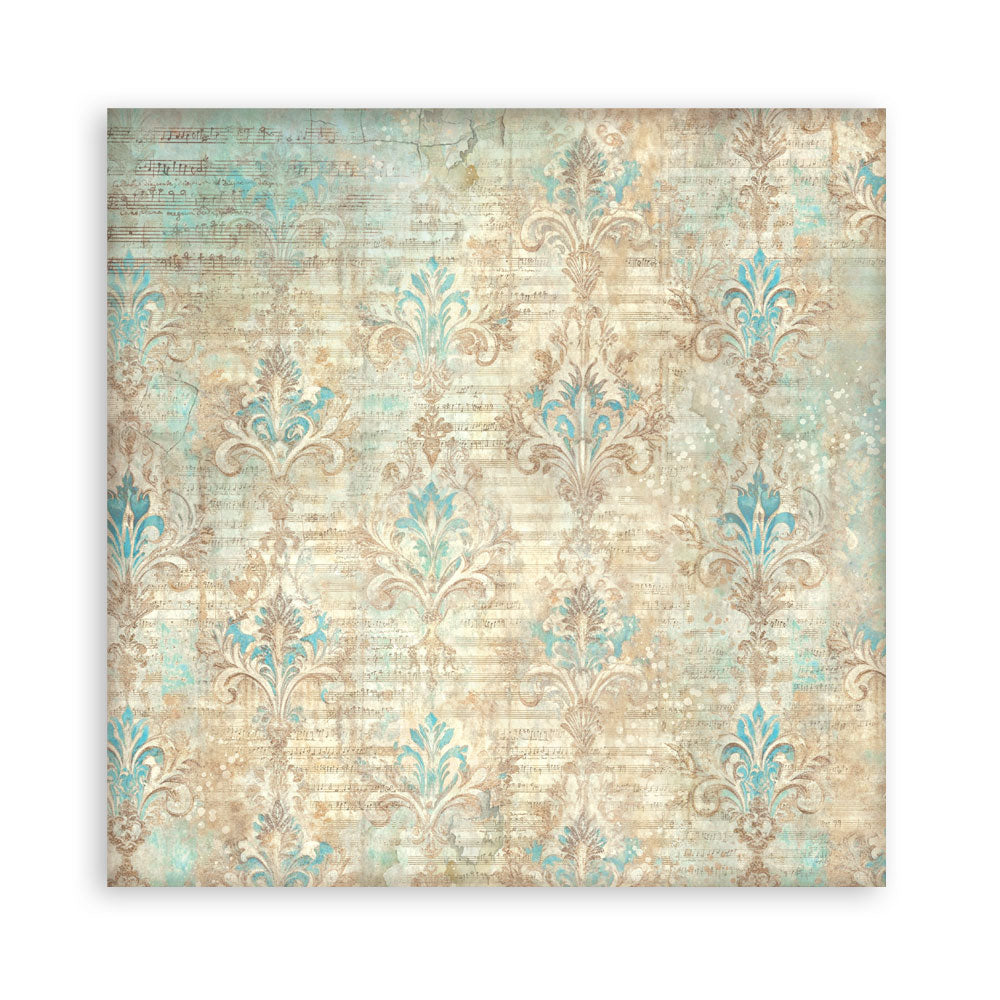 Stamperia SYMPHONY 8X8 SINGLE Faced Paper 22 SHEETS #SBBSXB26