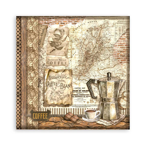 Stamperia COFFEE and CHOCOLATE 12x12 Single Sided Scrapbook Paper 22 pcs #SBBXLB13