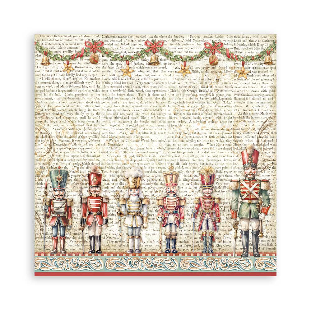 Stamperia Christmas THE NUTCRACKER 12x12 Single Sided Scrapbook Paper 22 pcs #SBBXLB16