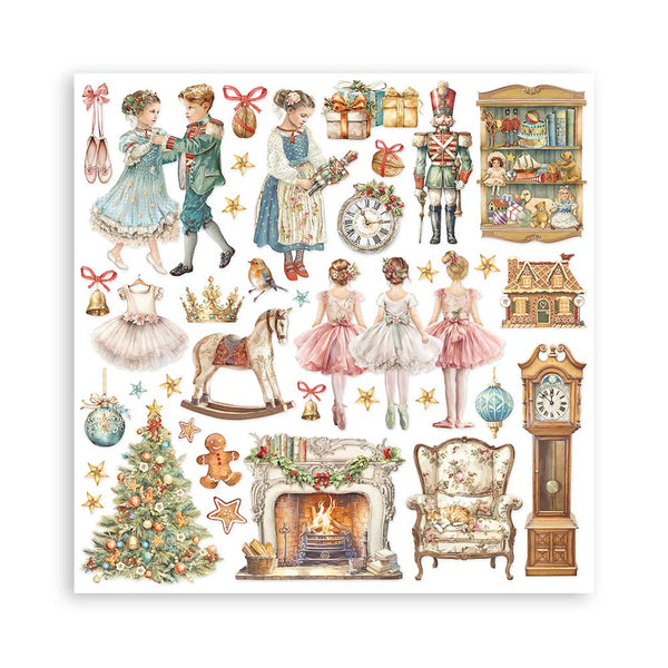 Stamperia Christmas THE NUTCRACKER 12x12 Single Sided Scrapbook Paper 22 pcs #SBBXLB16