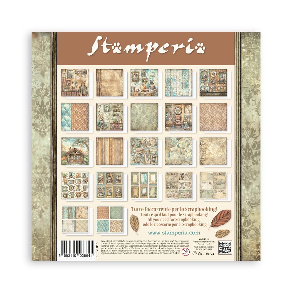 Stamperia ALTEREGO 12x12 Single Sided Scrapbook Paper 22 pcs #SBBXLB18