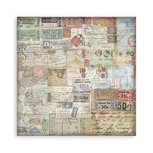 Stamperia ART OF TRAVELLING 12x12 Single Sided Scrapbook Paper 22 pcs #SBBXLB19