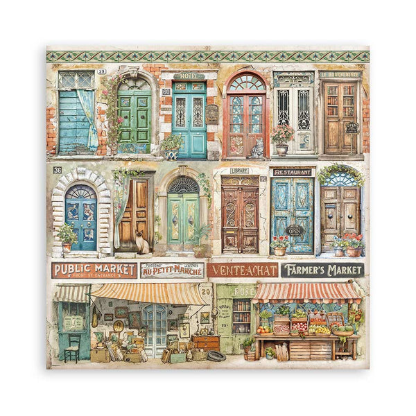 Stamperia ART OF TRAVELLING 12x12 Single Sided Scrapbook Paper 22 pcs #SBBXLB19