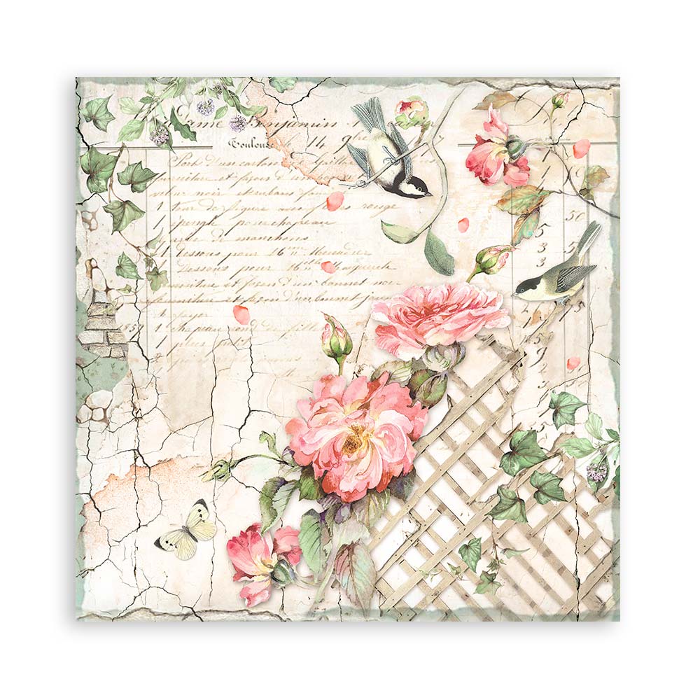 PRE-ORDER Stamperia HOUSE OF ROSES 12x12 Single Sided Scrapbook Paper 22 pcs #SBBXLB23