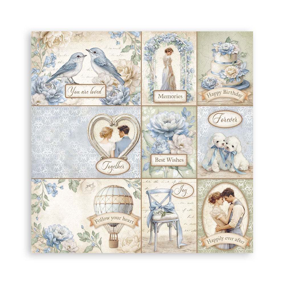 Stamperia TIMELESS 12x12 Single Sided Scrapbook Paper 22 pcs #SBBXLB25