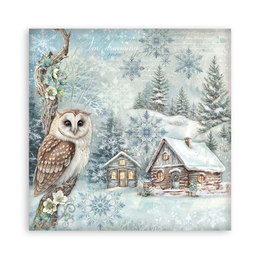 Stamperia THE OWL'S HOUSE CHRISTMAS 12x12 Single Sided Scrapbook Paper 22 pcs #SBBXLB28