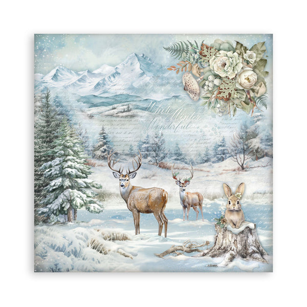 Stamperia THE OWL'S HOUSE CHRISTMAS 12x12 Single Sided Scrapbook Paper 22 pcs #SBBXLB28