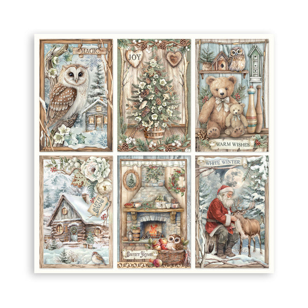 Stamperia THE OWL'S HOUSE CHRISTMAS 12x12 Single Sided Scrapbook Paper 22 pcs #SBBXLB28