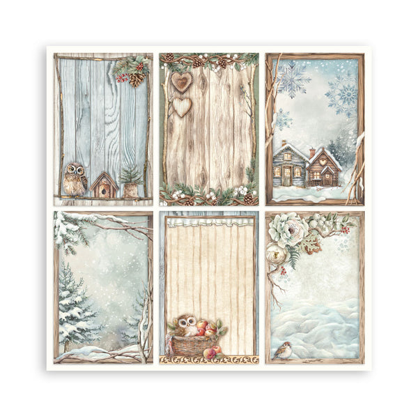Stamperia THE OWL'S HOUSE CHRISTMAS 12x12 Single Sided Scrapbook Paper 22 pcs #SBBXLB28