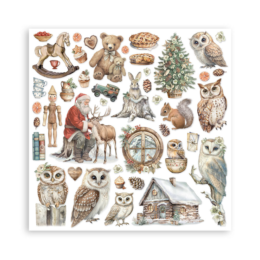 Stamperia THE OWL'S HOUSE CHRISTMAS 12x12 Single Sided Scrapbook Paper 22 pcs #SBBXLB28