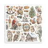 Stamperia THE OWL'S HOUSE CHRISTMAS 12x12 Single Sided Scrapbook Paper 22 pcs #SBBXLB28