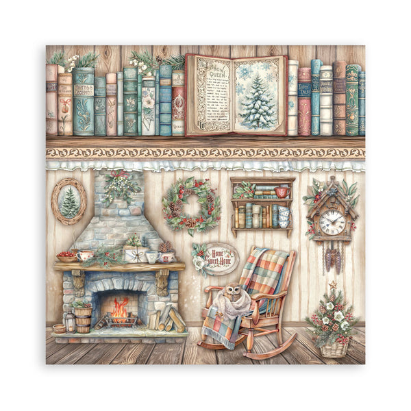 Stamperia THE OWL'S HOUSE CHRISTMAS 12x12 Single Sided Scrapbook Paper 22 pcs #SBBXLB28