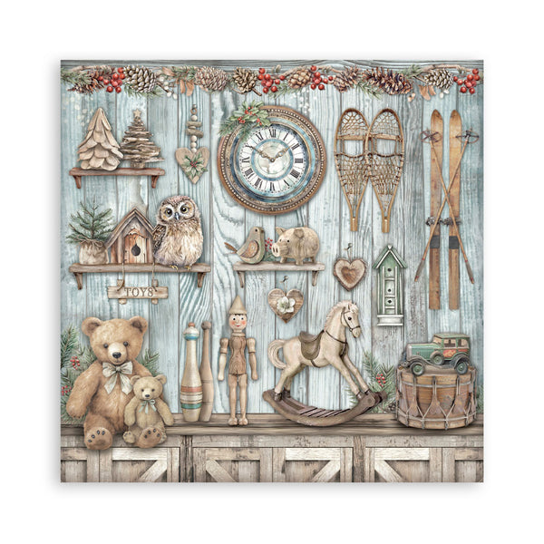 Stamperia THE OWL'S HOUSE CHRISTMAS 12x12 Single Sided Scrapbook Paper 22 pcs #SBBXLB28