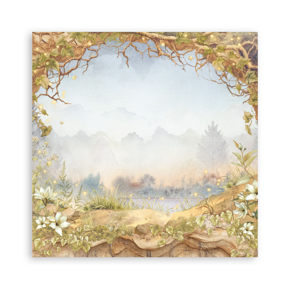 Stamperia WHISPERING WOODS 12x12 Single Sided Scrapbook Paper 22 pcs #SBBXLB29