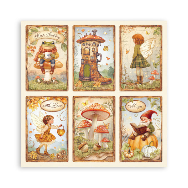 Stamperia WHISPERING WOODS 12x12 Single Sided Scrapbook Paper 22 pcs #SBBXLB29