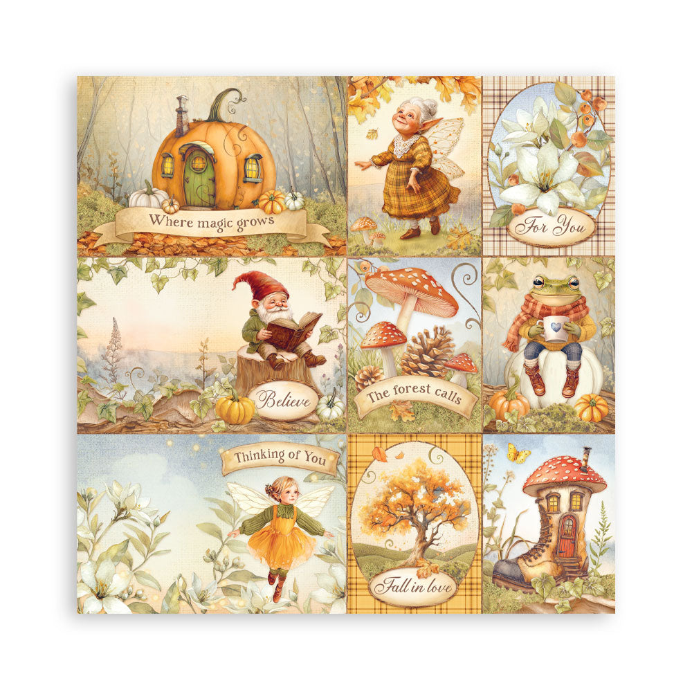 Stamperia WHISPERING WOODS 12x12 Single Sided Scrapbook Paper 22 pcs #SBBXLB29