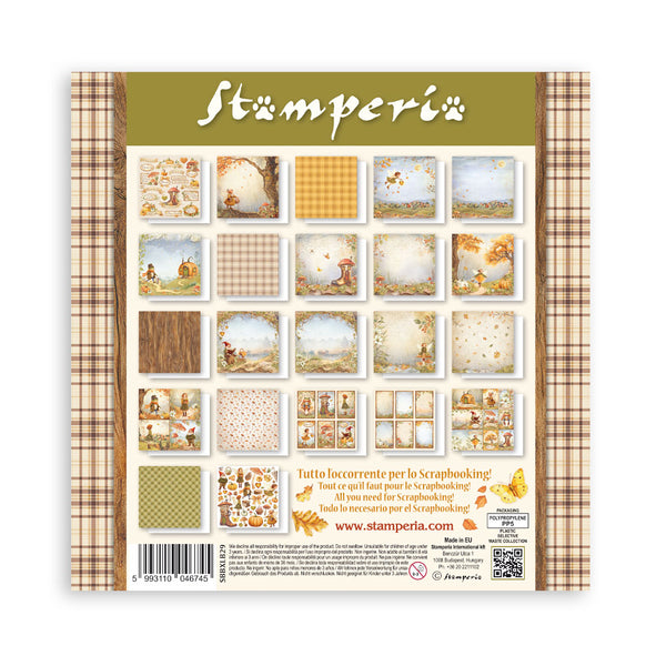 Stamperia WHISPERING WOODS 12x12 Single Sided Scrapbook Paper 22 pcs #SBBXLB29