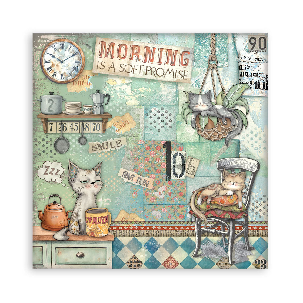 Stamperia FURRY FRIENDS 12x12 Single Sided Scrapbook Paper 22 pcs #SBBXLB30