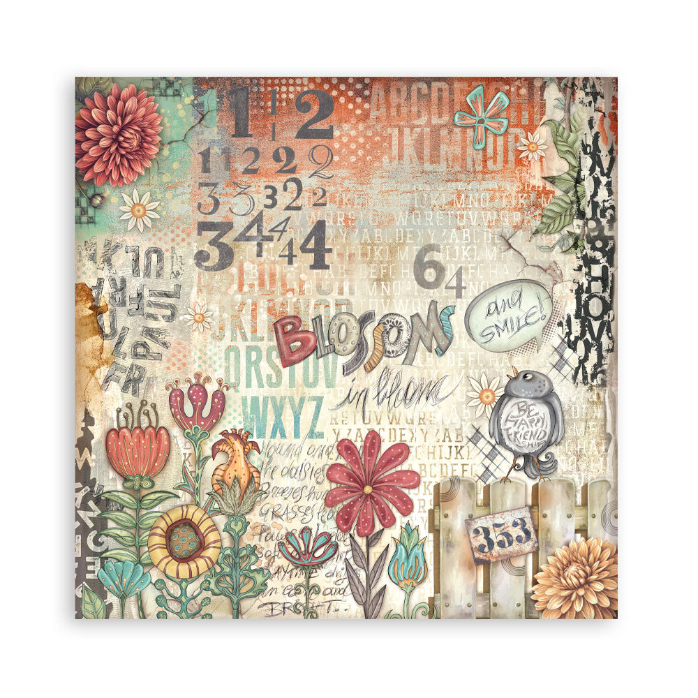 Stamperia FURRY FRIENDS 12x12 Single Sided Scrapbook Paper 22 pcs #SBBXLB30