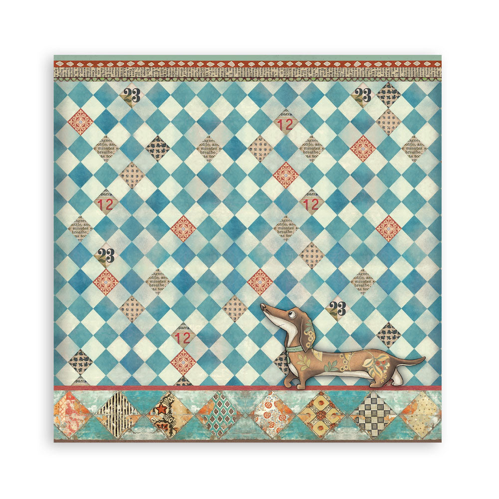 Stamperia FURRY FRIENDS 12x12 Single Sided Scrapbook Paper 22 pcs #SBBXLB30