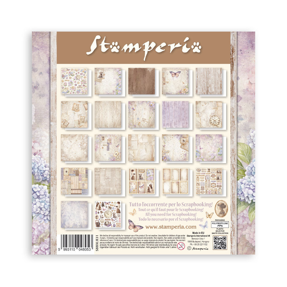 Stamperia QUIET DAYS 12x12 Single Sided Scrapbook Paper 22 pcs #SBBXLB31