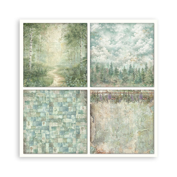 Stamperia HERBARIUM SILVAE 12x12 Single Sided Scrapbook Paper 22 pcs #SBBXLB32