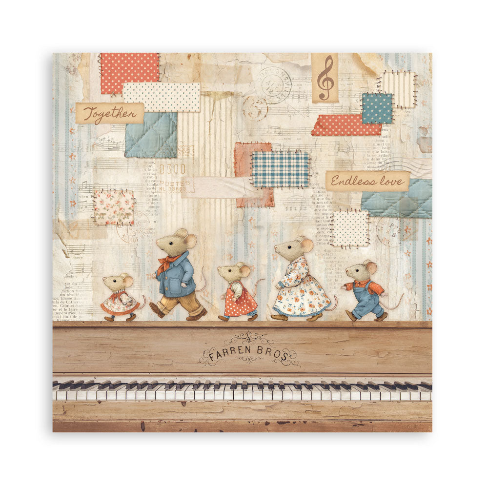 Stamperia FAMILY 12x12 Single Sided Scrapbook Paper 22 pcs #SBBXLB33