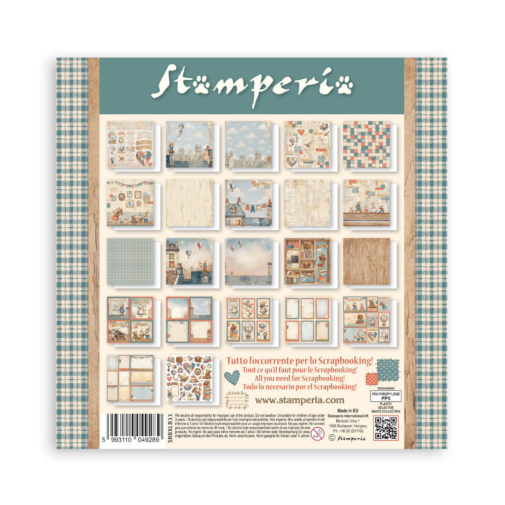 Stamperia FAMILY 12x12 Single Sided Scrapbook Paper 22 pcs #SBBXLB33
