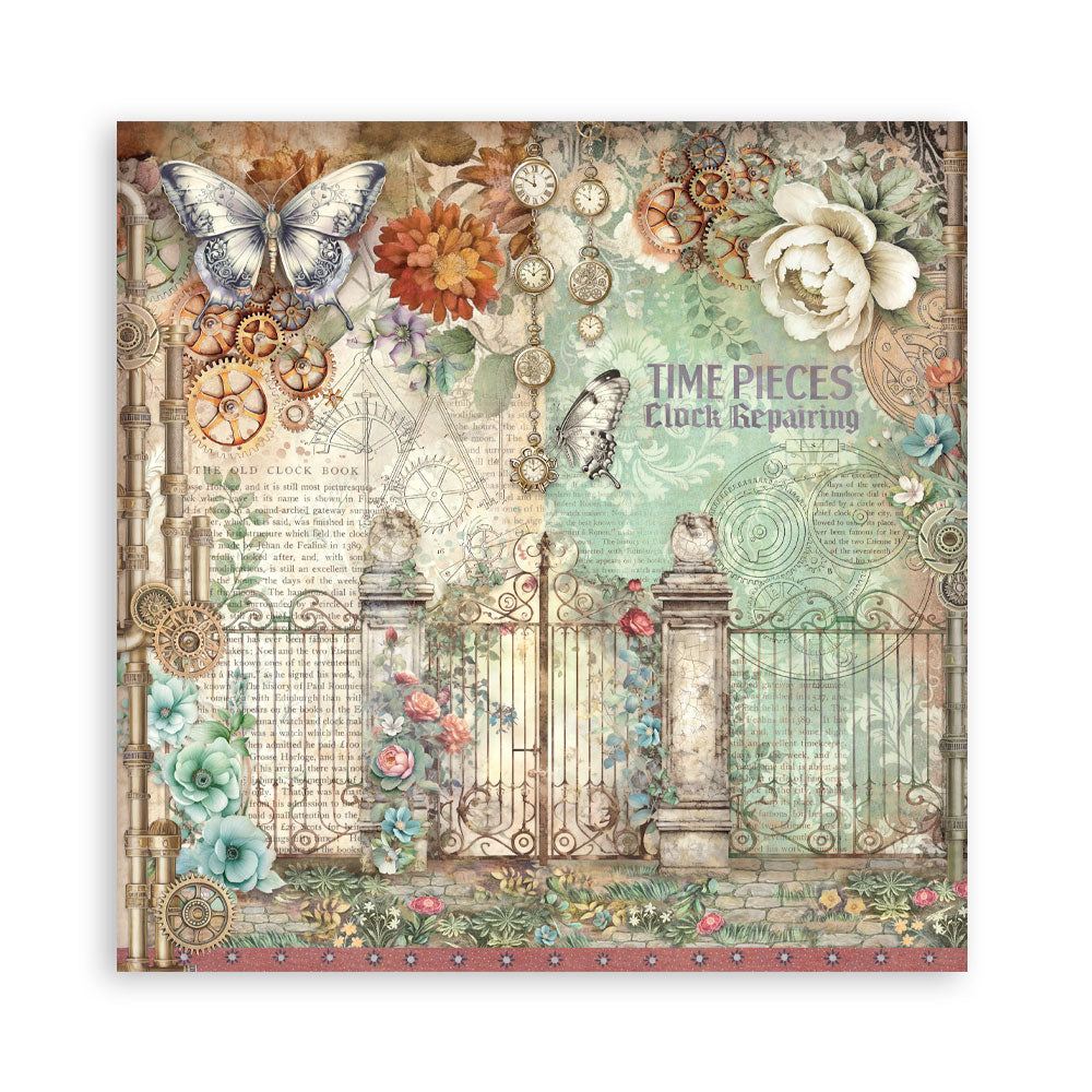 Stamperia GARDENS OF TIME 12x12 Single Sided Scrapbook Paper 22 pcs #SBBXLB36