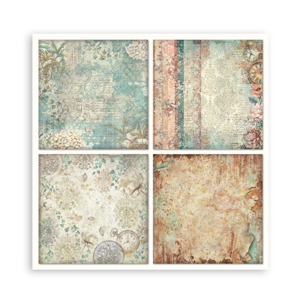 Stamperia GARDENS OF TIME 12x12 Single Sided Scrapbook Paper 22 pcs #SBBXLB36