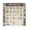 Stamperia paper pack with vintage clock design on a white background