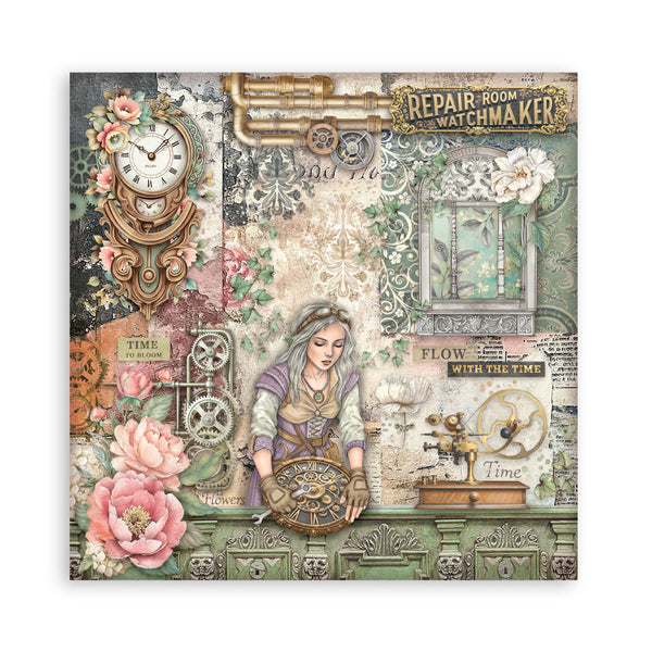 Stamperia GARDENS OF TIME 12x12 Single Sided Scrapbook Paper 22 pcs #SBBXLB36