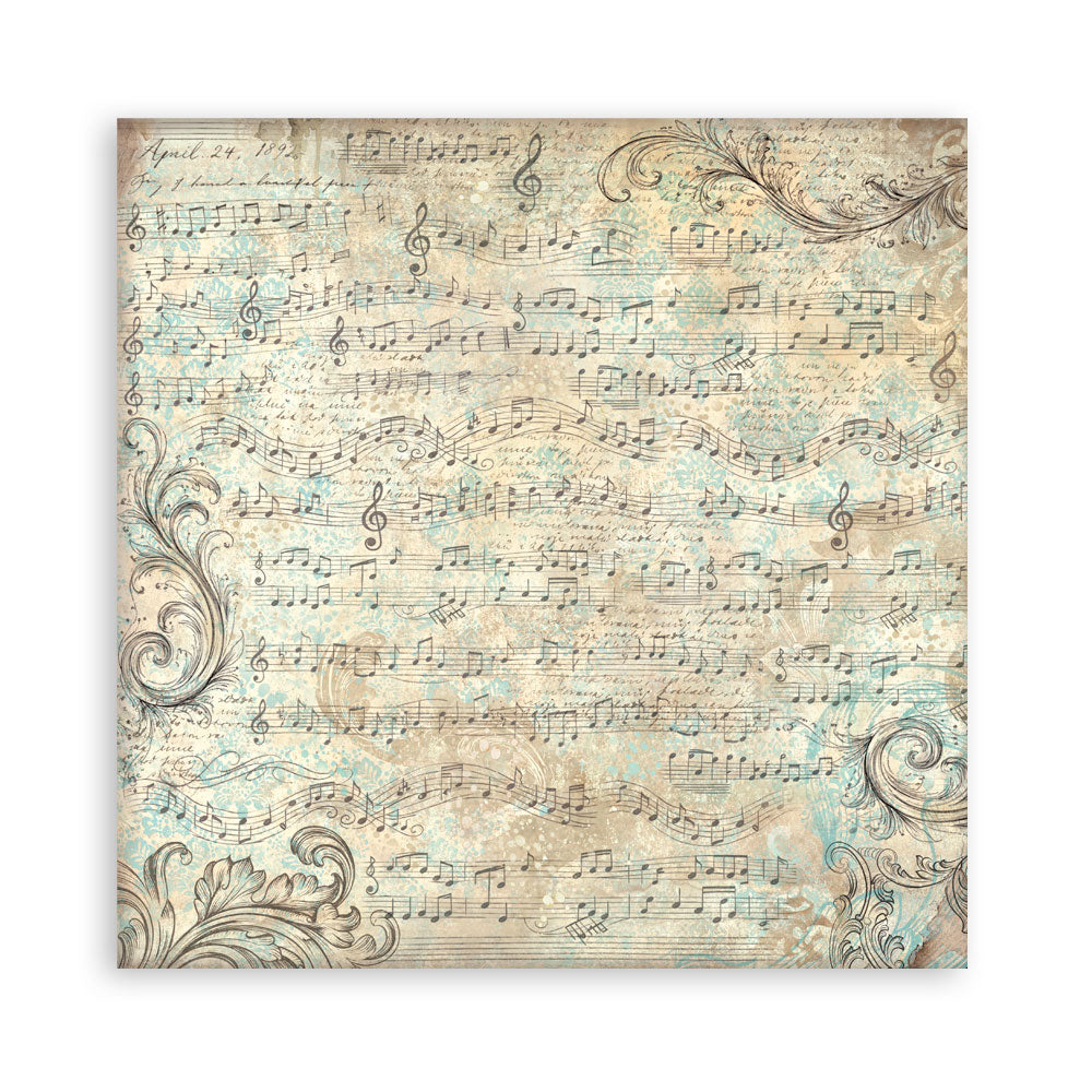 Stamperia SYMPHONY 12x12 Single Sided Scrapbook Paper 22 pcs #SBBXLB38