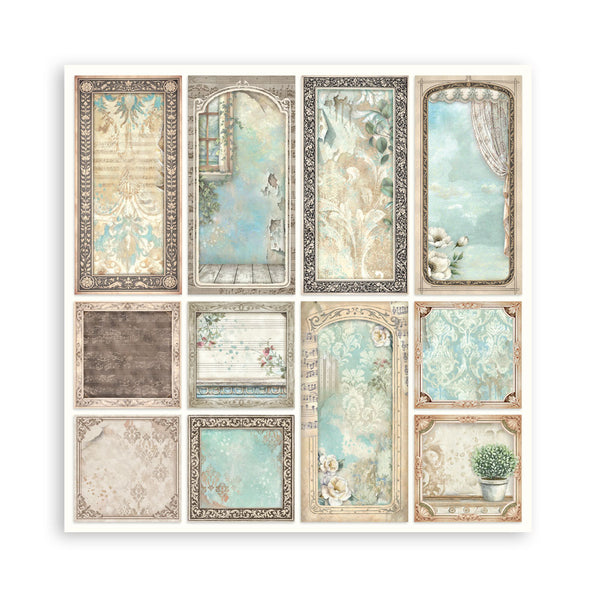 Stamperia SYMPHONY 12x12 Single Sided Scrapbook Paper 22 pcs #SBBXLB38