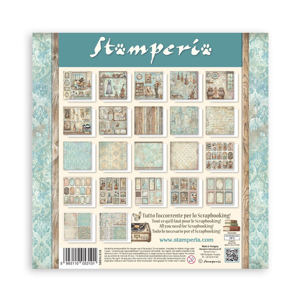 Stamperia SYMPHONY 12x12 Single Sided Scrapbook Paper 22 pcs #SBBXLB38