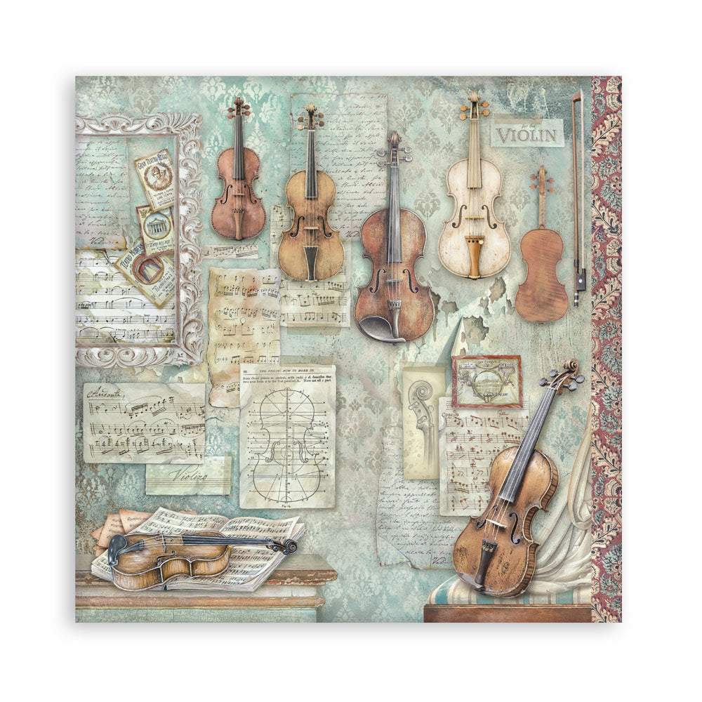 Stamperia SYMPHONY 12x12 Single Sided Scrapbook Paper 22 pcs #SBBXLB38