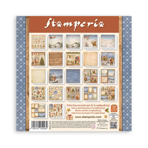 Stamperia SILENT NIGHT - CHRISTMAS 12x12 Single Sided Scrapbook Paper 22 pcs #SBBXLB40