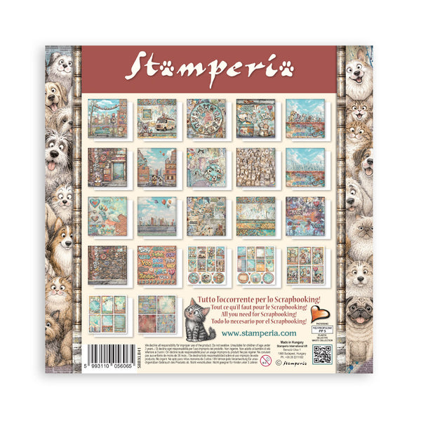 Stamperia FURRY FRIENDS 2 - 12x12 Single Sided Scrapbook Paper 22 pcs #SBBXLB41