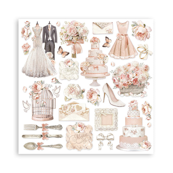 Stamperia YOU and ME Wedding 6x6 Double Faced Paper 10 PCS + Bonus #SBBXS17