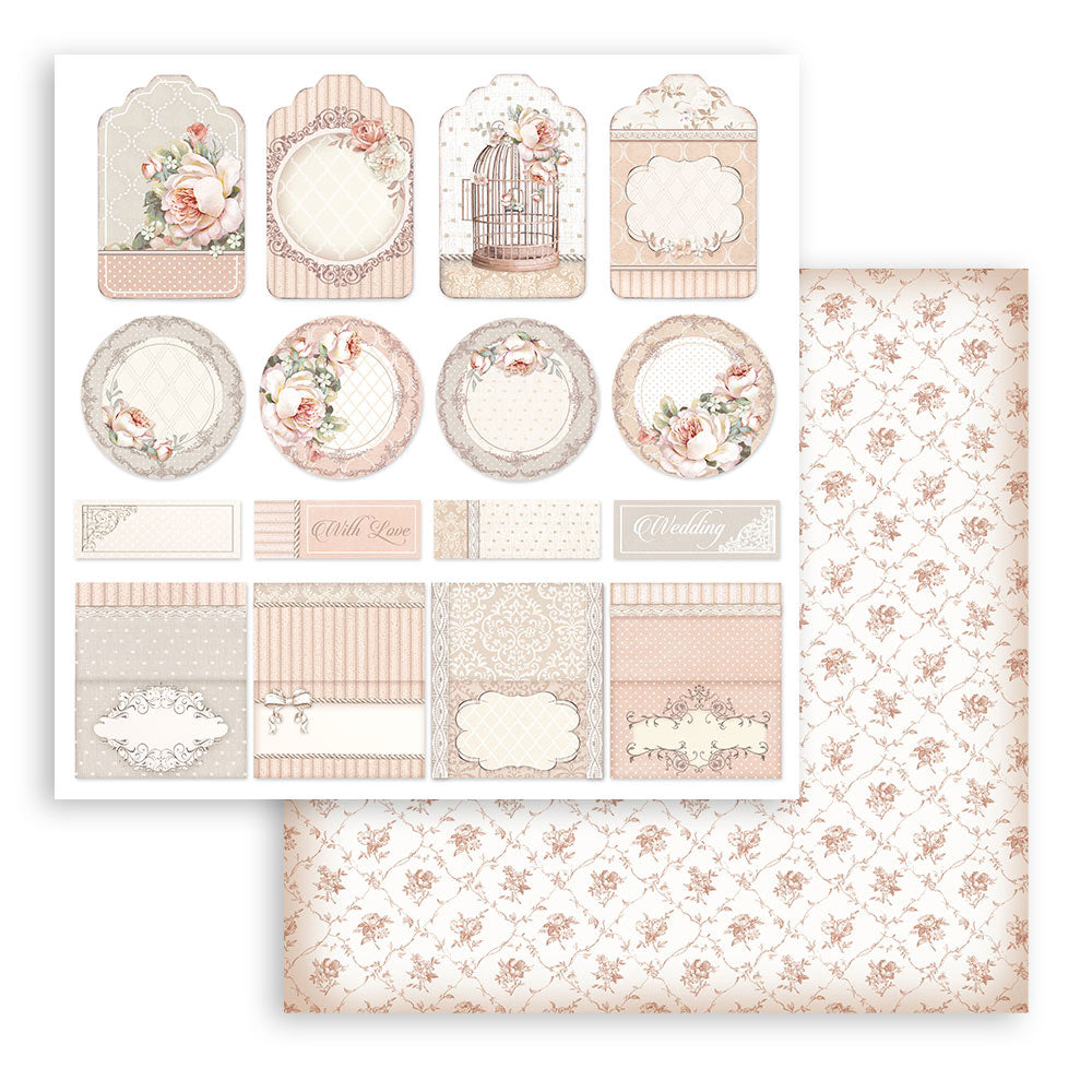 Stamperia YOU and ME Wedding 6x6 Double Faced Paper 10 PCS + Bonus #SBBXS17