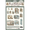 Stamperia owl-themed cards collection packaging with images of cards and tags.