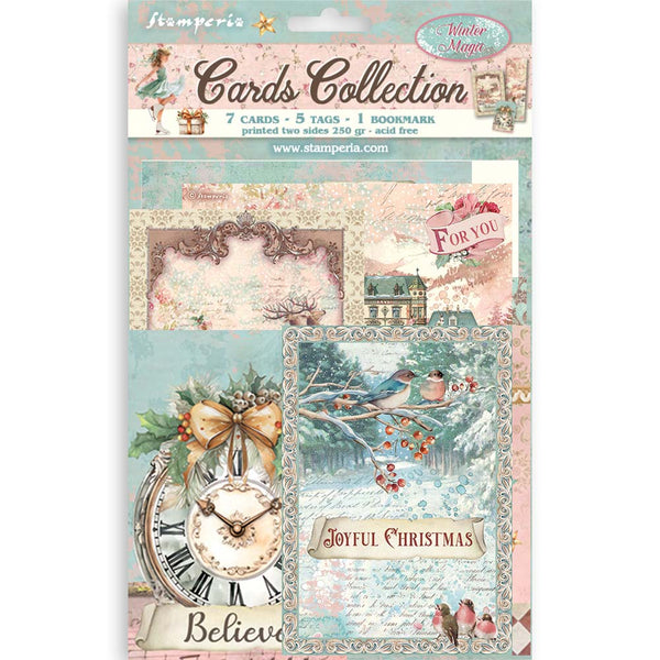 Stamperia WINTER MAGIC - CARDS Collection Ephemera #SBCARD46