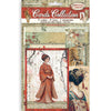 Packaging of 'Oriental Garden' cards collection with images of women in traditional attire and a tiger.