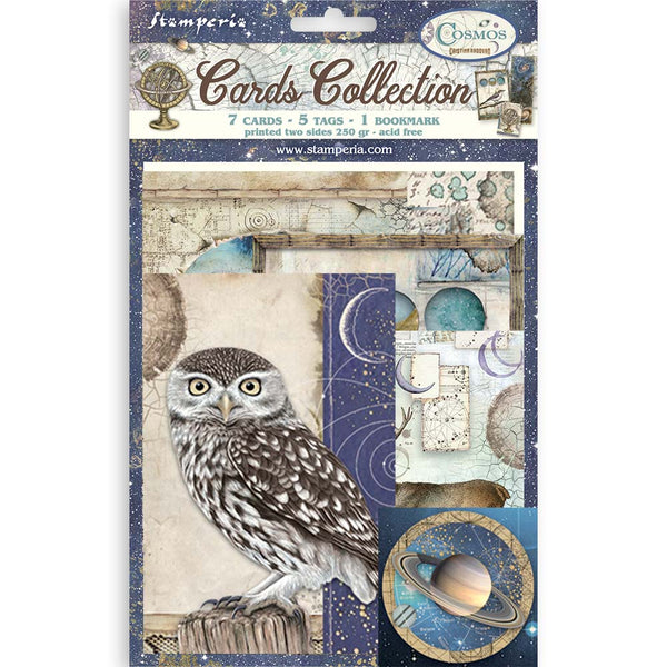 Stamperia COSMOS - CARDS Collection Ephemera #SBCARD50 - NEW