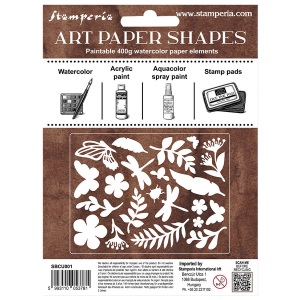 Stamperia ALL AROUND Art Paper Shapes Laser Cuts Paintable #SBCU001