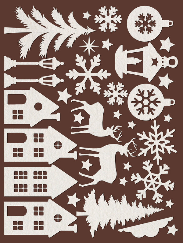 Stamperia All You Need for CHRISTMAS Art Paper Shapes Laser Cuts Paintable #SBCU002