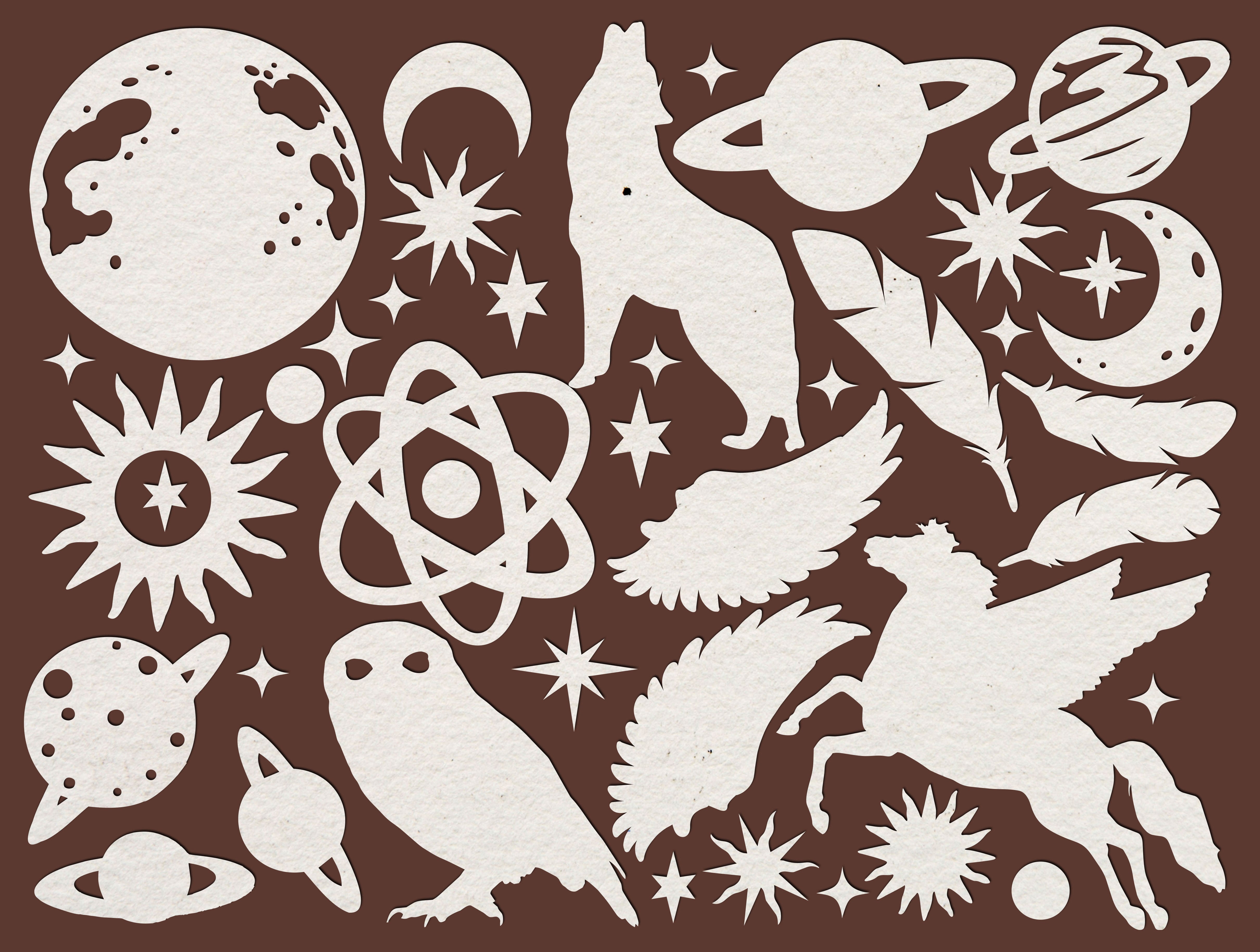 Stamperia COSMOS Art Paper Shapes Laser Cuts Paintable #SBCU005