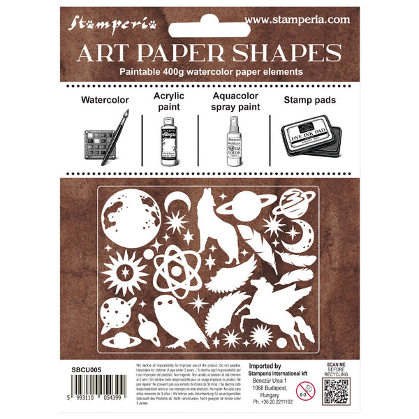 Stamperia COSMOS Art Paper Shapes Laser Cuts Paintable #SBCU005